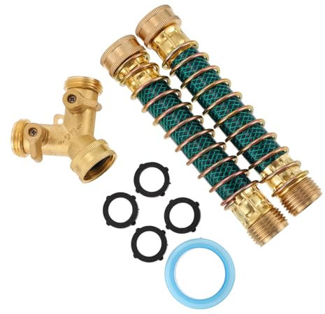 NULYLU Garten Schlauchverteiler Y-Adapter 2- Wassersplitter Langlebig mit Anti Leck Funktion für Gartenbedarf und Bewässerung