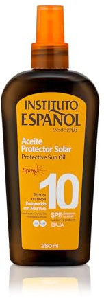 Instituto Español Aceite Protector Solar Bronceadora SPF10 Spray 250ml