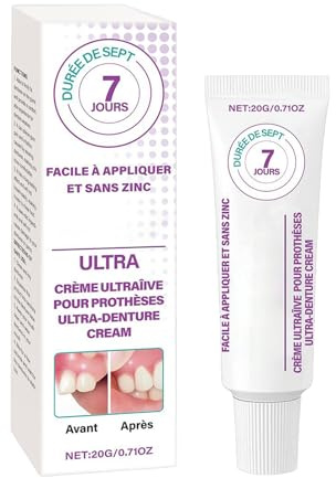 Teeth Glue for Denture | Strong Hold Adhesive | Secure Denture Adhesive, Long-Lasting Soft Reliner for Women Men, 20g