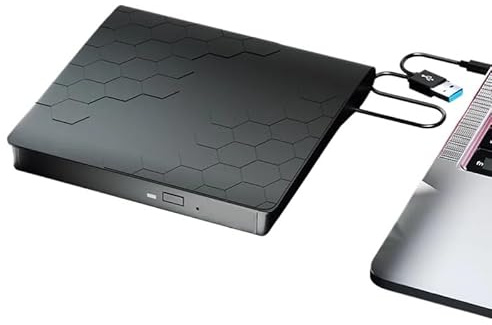 Lecteur Blu-Ray Externe USB 3.0 Type-C, graveur CD DVD RW, Lecteur Optique Portable for Ordinateur et de Bureau