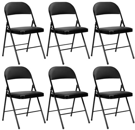 THINIA HOME Pack 6 Sillas Plegables Acolchadas