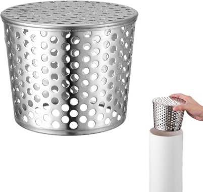 MxSplorion Grondaie in acciaio inox, protezione per grondaie, protezione dalle foglie, protezione per tubi di scarico, 90 – 110 mm, protezione per grondaie e tubi di scarico