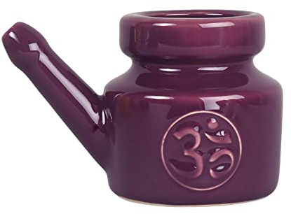 YsXoWiui Nariz Limpiador de Cerámica Pot Recipiente de Irrigación Nasal Enjuague Sinusal Limpiador Portátil Cómodo para Uso Doméstico y en Oficina