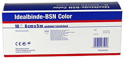 Idealbinde Color 5 m x 6 cm blau 10 Stück
