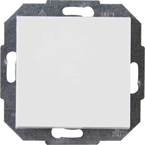 Kopp ATHENIS Universalschalter in Rein-Weiß - Lichtschalter-Unterputz mit 10AX Schaltvermögen - Hochwertiger IP20 Schalter ohne Rahmen - Moderner Wechselschalter-Unterputz 250V~