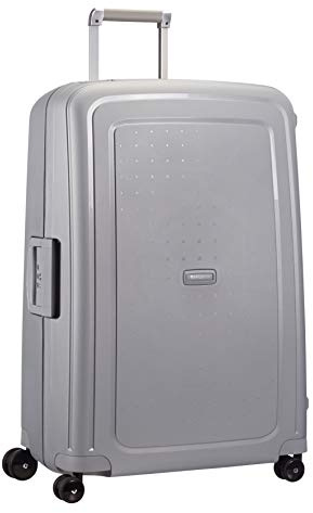 Samsonite S'Cure - Hartschalenkoffer 75 cm Groß - Trolley Koffer mit 4 Rollen, TSA-Schloss, Leicht - 102 L - Silber (Silver)