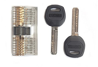 Lock Picking Übungsschloss incl. Schlüsseln. Haustürzylinder Manipulations schloss Schlösser knacken - Hobby - Übungsschloss - Geocaching