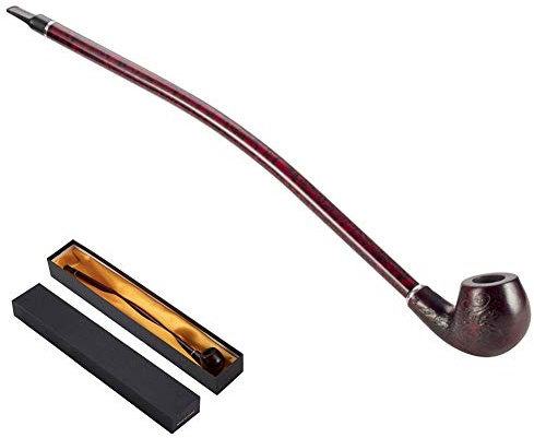 LUWANZ Churchwarden Long Smoking Pipes Set Long Handle Tobacco Pipe Wood Cigar Pipe
