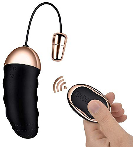 Kinxor Oeuf d'amour à Distance sans Fil Rechargeable Mini Puissant 100% Silicone étanche Voyage de Poche ou Les Femmes