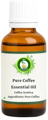 R V Essential Pure Coffee Essential Oil 5ml (0.169oz)- Coffea Arabica (100% Pure and Natural Steam Distilled)