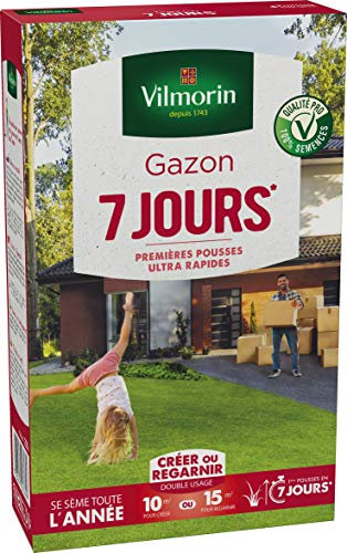 Vilmorin Gazon 7 Jours Boite 250 g, Vert