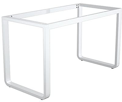 GEREP Tischgestell Tischkufen Kufengestell, für Schrank, Couchtisch, Esstisch, Bodenschutzmatten DIY Industrieller Möbelfüße/Weiß / 115×55×73cm