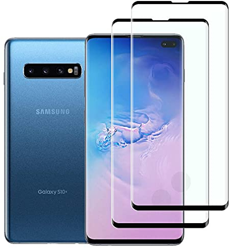 KELOLIN [2 Stück] Panzer Schutz Glas Schutzfolie Kompatibel mit Samsung Galaxy S10 Plus,3D Vollständige Abdeckung,[9H Härte] [HD Anti-Scratch] [No-Bubble] Schutzfolie für Samsung Galaxy S10 Plus