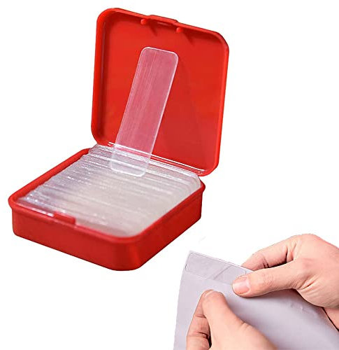 Sovtay Reusable Multifunctional Double Sided Adhesive Tape, 60 Pcs/Box Powerful Double-Sided Tape, Non-marking Double-sided Tape, Transparent Double Sided Tape, Nano Adhesive Tape (1 box)