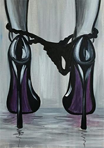 Full Drill Diamond Painting Set 5D DIY Höschen High Heels Diamant Malerei voller Bohrer für Erwachsene/Kinder,Crystal Strass Stickerei Home Wand Decor Kreuzstich Geschenk Round Drill 40x60cm