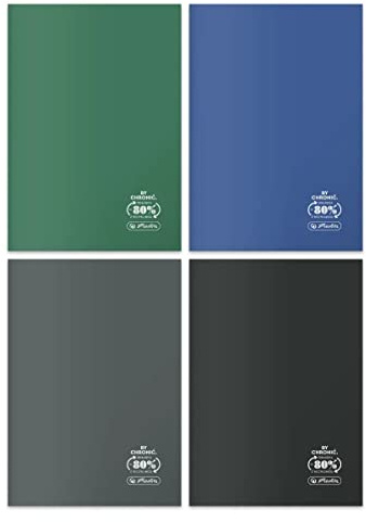 Herlitz Schulheft A4 kariert 60 Blatt ECO PP | Softcover | Brulion Notizblock Skizzenbuch | Zum Schreiben der Kalligraphie Schule Studium Arbeit Schüler | Universal | Ocean Colors