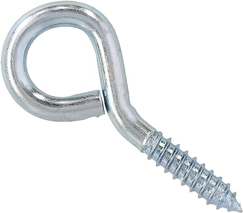 fiXte® Zinc Plated Screw in Eye Steel, 55 mm (2.1/8 inch) (Pack of 24)