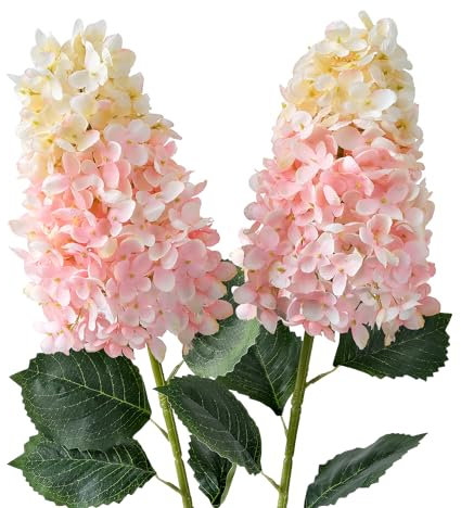 JINWOE Light Pink Panicle Hydrangea Artificial Flowers