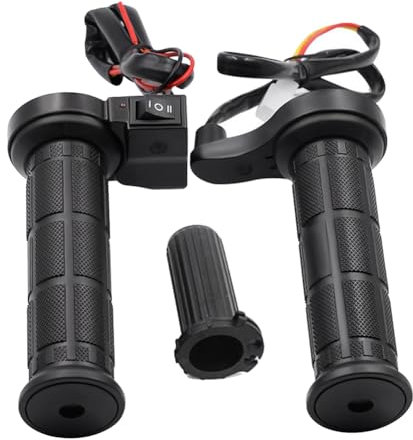 iFutniew Motorradgriff Beheizte Griffe Elektrischer Thermostat Lenkergriff 3-Gang Einstellbar 12V für Elektroroller E-Bike Teile