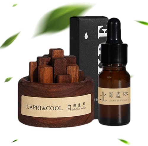 Nubamzy Diffuseur en bois de noyer noir – Diffuseur en bois sans eau | Aromathérapie portable sans électricité pour salon, salle de bain