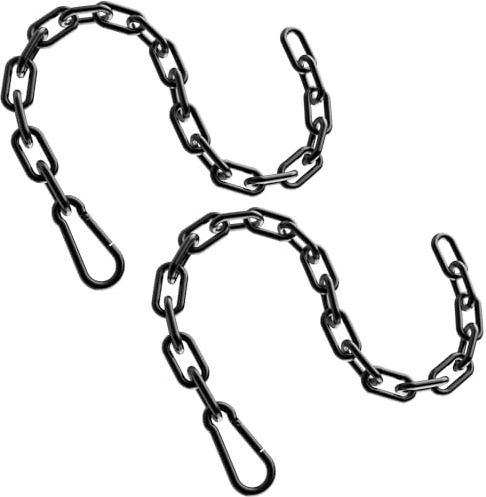 Tor-Kettenschloss, 50 cm, 304 Edelstahl, Kettenzaun, Torriegel mit Karabiner, Outdoor-Hardware-Schlosskette für Höfe, Haustierkäfige, Pferde-, Ziegen-, Hundestall, Scheunen- und Zauntore (schwarz,