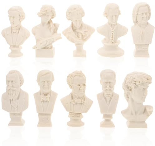 PHENOFICE 10 Pezzi Gesso Stampo Statuette Scultura Pratica Schizzo Strumento Apprendimento Disegno
