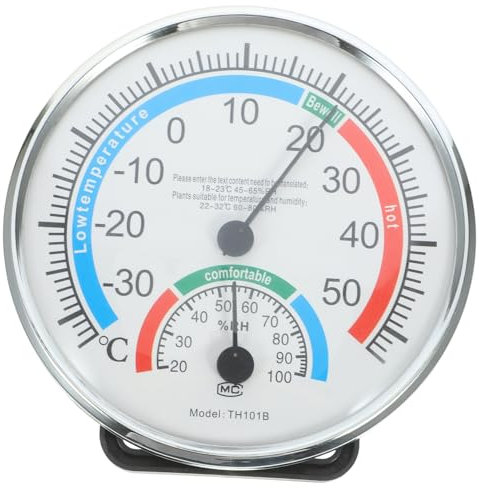 Gogogmee 2 Stück Gartenthermometer Mini Hygrometer Außentemperaturanzeige Digitales Innenthermometer Mini Thermometer Reptilienthermometer Außenthermometer Außenhygrometer Weiße Abs