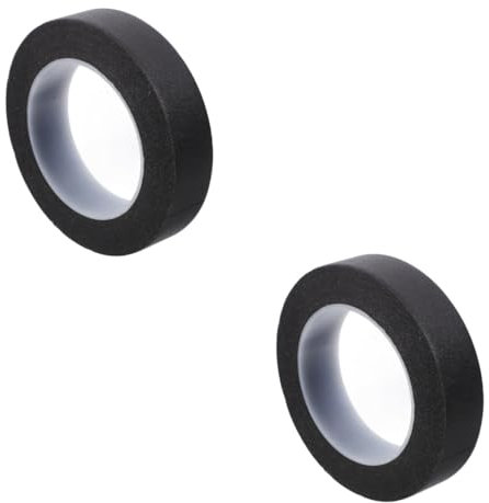 iplusmile 2st Abdeckband Bandbeschriftung Auto Sprühband Breites Klebeband Beschriftungsband Klebeband Zum Lackieren Kunstband Malerband Papier Black