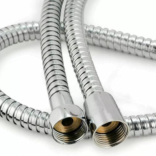 ARA CHOICE Large Bore 11mm Stainless Steel Shower Hose | High-Flow Anti-Kink Chrome Hose for High Pressure Showers (2M)