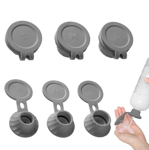 yztju Inverted Bottle Cap - Practical Stand Inverted Bottle Cap Leak-Proof Inverted Cap - Shampoo Dispenser Lid Shower Gel Bottle Cap Cover with 3 Sizes for Shampoo Condiments