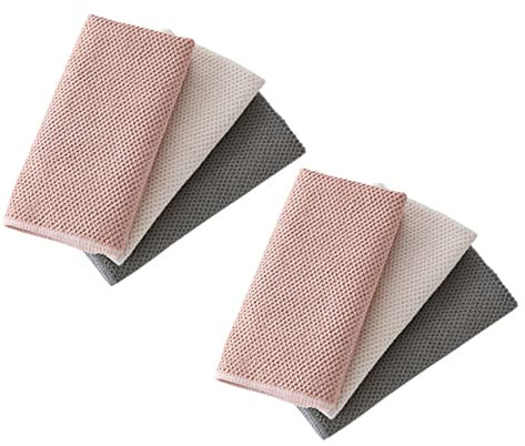 COLLBATH Geschirrtücher Aus Mikrofasermaterial Wasserabsorbierend Für Küche Und Haushalt Saugstark Und Weich 6 Stücke