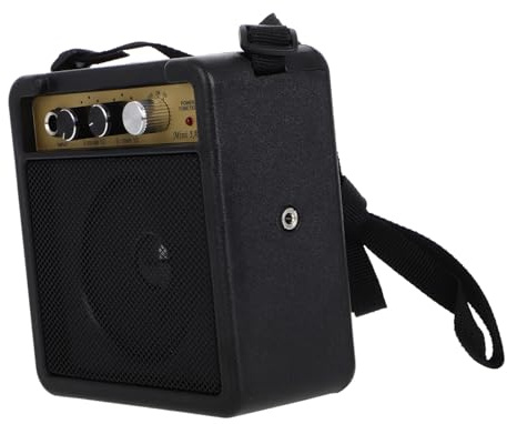 GAROZATION Mini Guitar Amp 5w Portable Electric Guitar Speaker Amplifier with Compact and Portable Design, Sturdy Construction, Plastic and Metal Material, for Practice and Bedroom Use