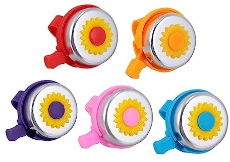 INOOMP Campanello Per Bicicletta E Monopattino Per Bambini E Bambine Motivo Girasole Facile Da Usare