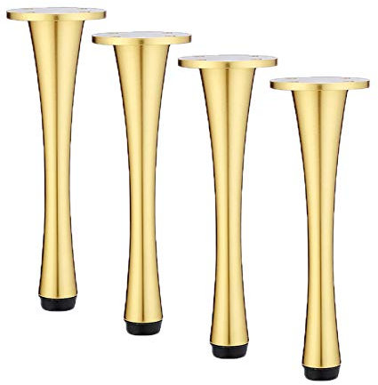 4 Schrankbeine, verstellbare Möbelbeine, Möbelfüße aus reinem Kupfer und Messing, Badezimmerbettbeine, Möbelerhöhungen, DIY-Ersatzfuß-Hardware-Zubehör, mit Schrauben (150 mm)