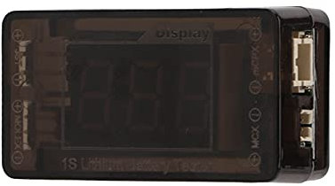 Lithium -Batterie -Tester, 1S -Batterie -Tester -Indikatorprüfung Unterstützung Lebensdauer 3.3V Lipo3.7V LIHV3.8V für Molex JST MCPX MCX Steckanschluss Batteriespannung