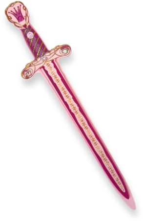 Liontouch - Espada de Reina Rosa, para niñas 3-6 Años | Espada de Espuma Rosa para Juego de Imitación en Estilo Medieval | Accesorios Seguros para Disfraces y Trajes Reales