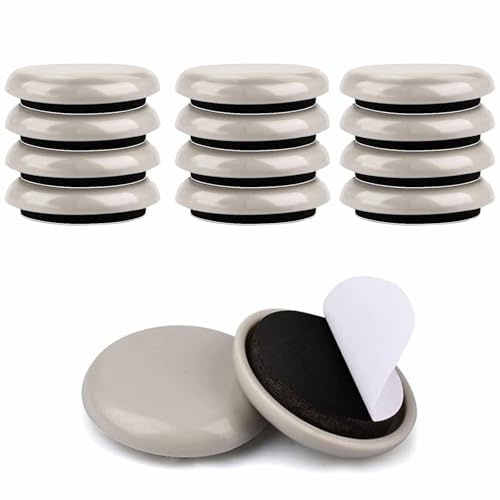 12 Pcs Furniture Sliders for Carpet and Heavy Items, Appliance Sliders with Chair Leg Floor Protector, Can Smoothly Slide Furniture Anywhere