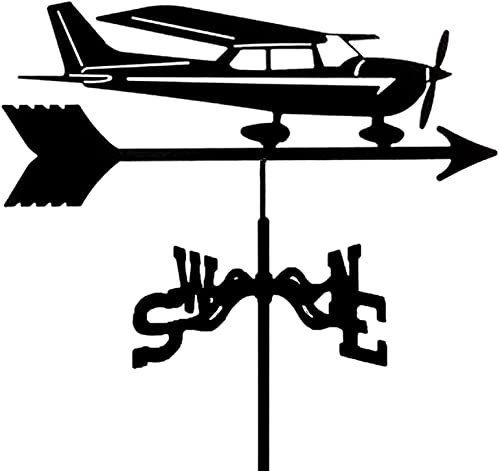 Girouette décorative, girouette en métal avec Ornement d'avion et de Moto, girouette de Jardin, girouette en Acier Inoxydable, indicateur de Direction du Vent, Toit de Jardin