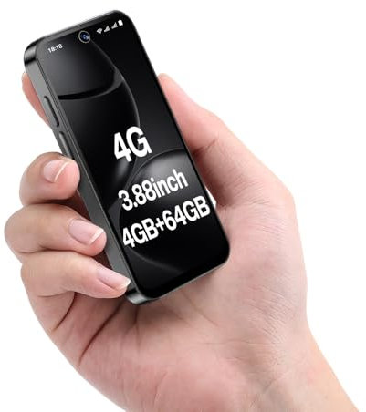YOHOPE 4G Unlocked Mini Smartphone - 3.88 HD Screen, Dual SIM Dual Standby, 1950mAh Battery, Face ID - Ideal for Kids & Students as Backup Mobile (Black)