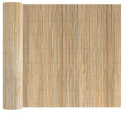 vidaXL Clôture en Bambou Naturel 400 x 125 cm Bambou, Jardin et terrasse, barrière en Bambou Rustique, écran léger, séparateur Beige, Panneau de confidentialité éco-Responsable