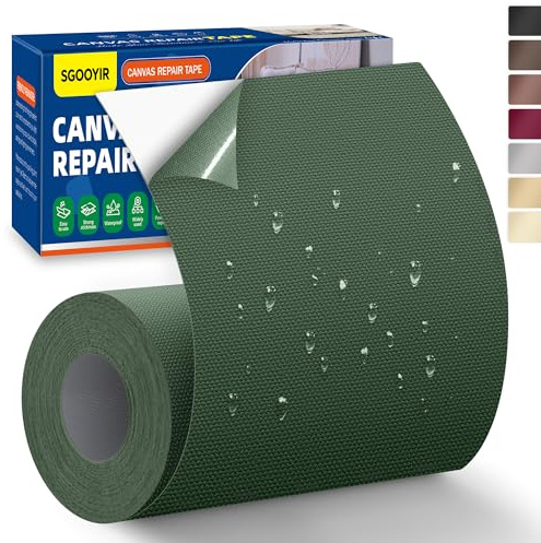 Flicken Selbstklebend Stoff, Selbstklebend Textilklebeband Militärgrün | Wasserdichtes Leinwand Stoff Selbstklebend Reparatur Patches, Reparaturflicken für Zelte, Sofa, Markise, Stühle