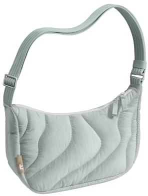 tomtoc 3,5 l buffer slingväska damer, fashionabel nylon måne väska damer med bra sittande axelremmar, lämplig för mobiltelefon och dagliga nödvändigheter, handväska med innerfack