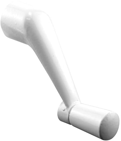 Prime-Line H 3712 Diecast Awning Window Crank Handle for Easy Operation, 5/16 Inch Spindle with 2-11/16 Inch Reach, White, Set of 1
