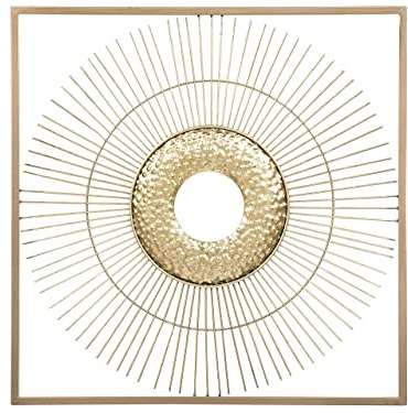 Beliani Edle Wanddekoration gold Strahlen-Optik Mercury