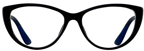 ANDWOOD Blue Light Blocking Glasses Women Bluelight Blocker Computer Cateye Clear Cat Eye Eyeglasses Frame Black