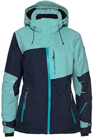 Killtec Damen Skijacke Jacke 8000mm (Blau/Grün, 36)