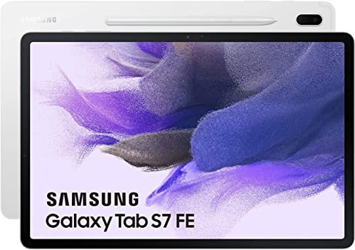 Samsung Galaxy Tab S7 FE Tablet-PC mit 30,5-cm-Display (12,4 Zoll), WLAN, 6 GB RAM, 128 GB Speicher, Android, Weiß, spanische Version