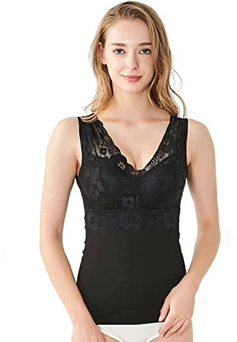 Angelweste Große Größe Weste Warme Weste Winterweste Winterunterhose, Damen Warme Weste, Plüschverdickung, Mit Brustpolster, Enganliegend, Fieber, Thermounterwäsche, Damen Weste, Übergröße-Schwarz_Xl