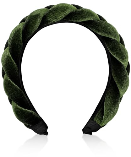 Minkissy Samt Geflochtene Stirnband Damen Geflochtene Haarreif Dekorativer