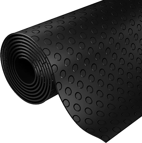 10m x 0.5m Coin Rubber Anti-Slip Garage Matting Flooring Roll 3mm Thick | 1000cm x 50cm Floor Mat